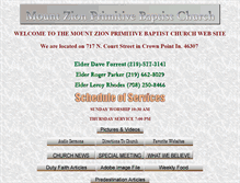 Tablet Screenshot of mountzionpbc.org